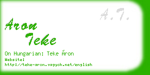 aron teke business card